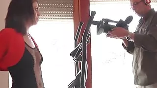 Horny couple plays on the bed