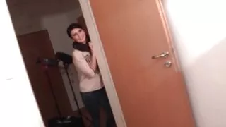 Sexy blonde babe spreads her legs for her bf's hard dong