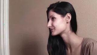 The Horny Brunette Loves Taking a Deep Big Cock.