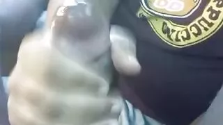 I squeeze all his milk out of my friend with a huge, thick black cock in the bush.