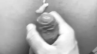 Silent quickie before going out - cumshot on back