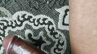 Indian boy giving oil massage to big black dig and cumshot