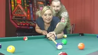 Blonde mature with big boobs gets cum in mouth in 69