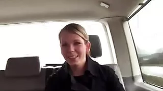 Fantastic Blonde Goes Down Deep When Sucking a Big Cock in the Car