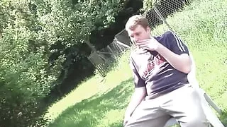 Busty brunette babe gets fucked at outdoor sex audition