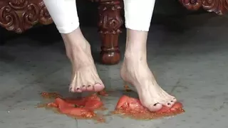 Japanese Mistress Mean Food Crush and Feet Licking