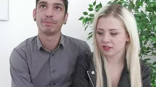 Guy Fucks Anna Rey and Cums in Her Mouth While Her Cuckold Watches It All