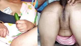 Mummy ki Gaand Chodi - Caught stepmom putting cucumber in ass and fuck asshole with stepson