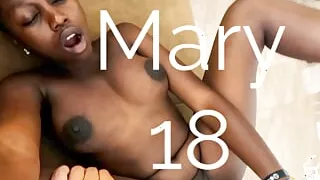 Slutty 18yo Mary gets to know what a white dick feels like