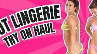 Hot mom try on haul sexy lingerie