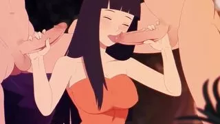 Hinata gives Naruto blowjob