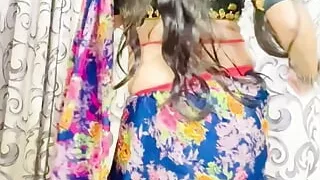 bambis first full cd look and strip dance wearing saree and butt plug in ass