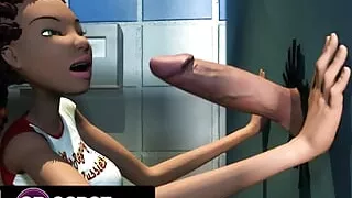 3DGSPOT - Teen Cheerleader Deepthroats And Fucks A Random Big Dick In Glory Hole! UNCENSORED SEX!