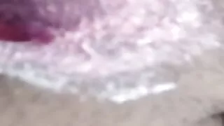 Before and after, a homosexual takes care of painting his safe with toothpaste to make it red