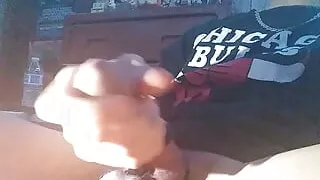 Squeezing My Balls While I Stroke My Lasso'd Cock Until Waterfall Of Cum