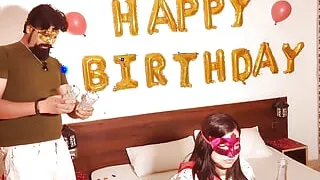 Indian Real Husband Wife Hardcore Sex on Birthday Party Hindi Talk Sex