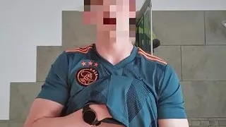 Vigorous cumshot after training