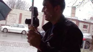 Normal German persuaded to have sex movie on the street