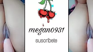 She masturbates without stopping until a lot of cum comes out