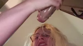 From bellow fuck and squirt
