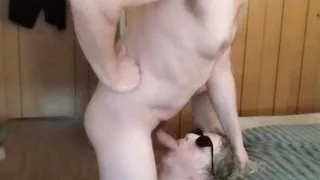 Mature BBW licking and fucking mouth