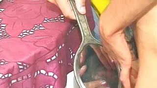 Hairy German slut fucked hard in front of nasty artist