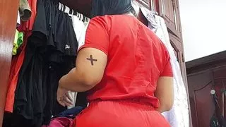 Amateur camera in my stepsister the Panamanian nurse's room