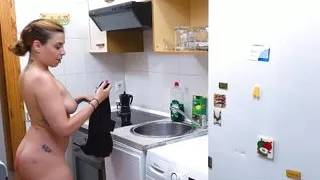 Great blonde babe seduces her own neighbour for all of us to see