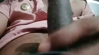 Having a cum with hot black cock