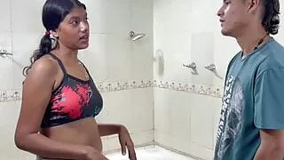 I Give My Stepsister a Rich Massage in the Shower in Exchange for a Rich Fuck Until I Cum Inside Her