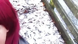 Hobby Whore Tied up and Used in the Forest