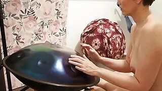 Goddess Aurora Willows Nude Hang Drum Meditation