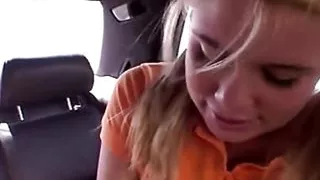 Little Summer nipples playing and sucking on car