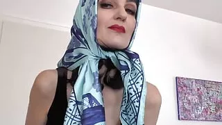 Designer Silk Headscarf Fashion Show Clip