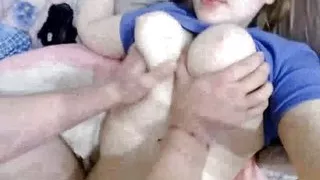 Hot sex. Creampie in pussy. Blowjob big cock and fucking pussy close up.