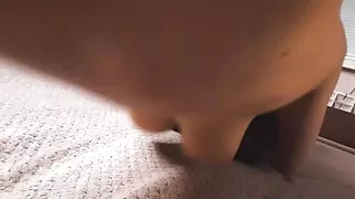 POV: Babe with perfect body wanted doggy style with cum on her natural tits