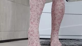 Flowers pantyhose