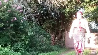 Dressed with a short silver skirt for a night out