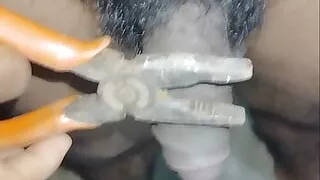 Night Shifted Muscular Boy Penis Enlargement Oils In Room.