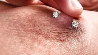 Pierced Nipple Fetish - The Fine Details of Stella St. Rose's Nipples Close-Up