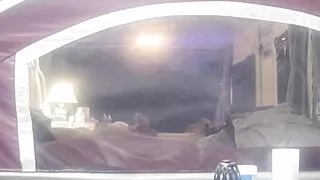 Masturbating in camper.