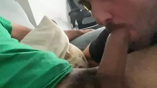 We were playing computer and he sucked my cock until I came