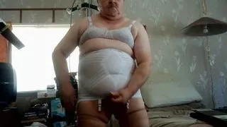 WIENER GIRL - 2 girdles, wiener play and cum