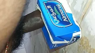 Single young boy satisfying his horny cock in different way