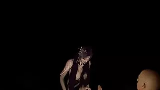 3D sexy wife cheating with her big dick boss and sit on the big dick