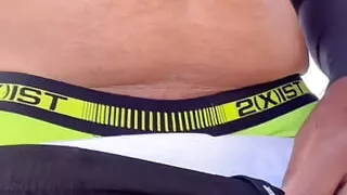 Cruising Park Biking Cock Hot Cum Almost Got Caught