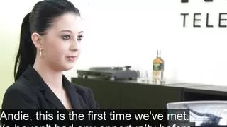 Cute Slim Teen Andrea Fucked and Creampied by Her Boss