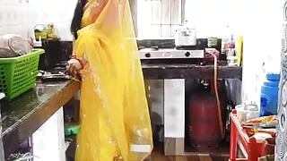 Sister-in-law was making eggplant curry in the kitchen, brother-in-law #NAME? gave his thick eggplant to sister-in-law