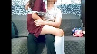 Intimate sex between teacher and student, real amateur
