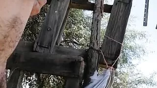 In an abandoned chosa.